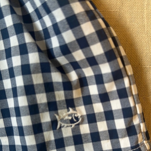 Southern Tide Navy and White Checkered Women's Top - Picture 3 of 7